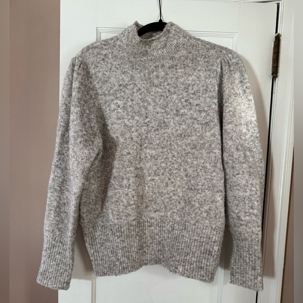 Oversized style cozy sweater, mock turtle neck